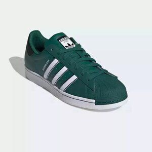 Adidas Originals Men's Collegiate Green White Superstar Shoes IF3633